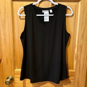 Susan Graver women’s black tank top NWT polyester/spandex  light weight size M